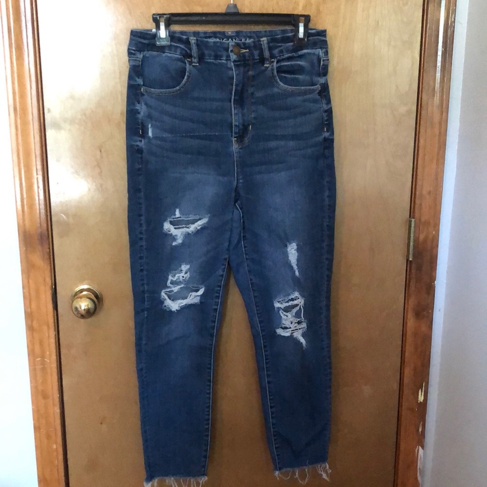 American Eagle- Distressed- next level stretch, skinny jeans